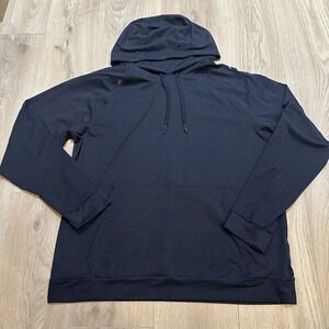 RHONE Atmosphere Midweight Performance Hoodie Men's SZ XL Navy Black Boxer Decal